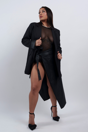 BETTER LATE IN LEATHER BLAZER